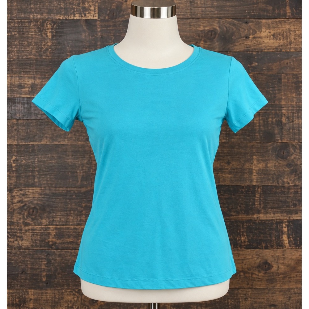Ideal T Next Level Womens M Turquoise Blue Fitted Crewneck Basic Casual T Shirt